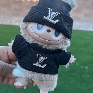 Stylish Black Labubu outfit with hat